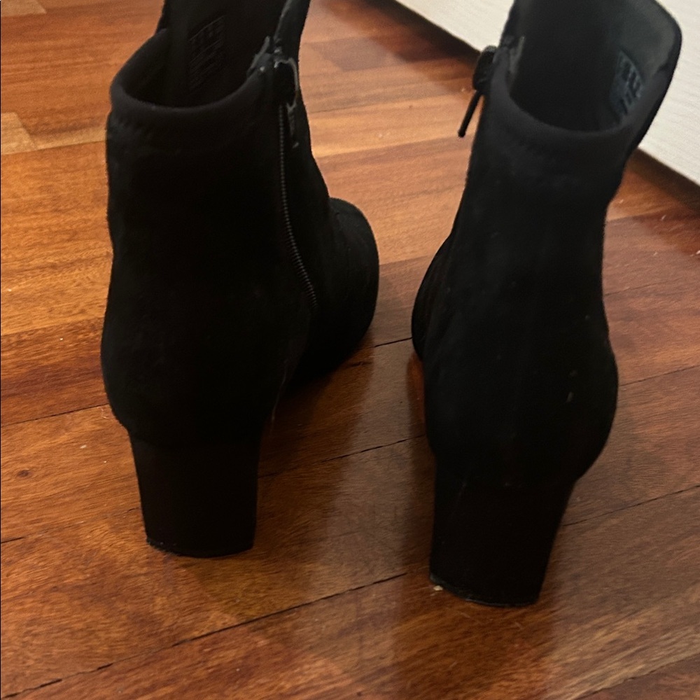 Clarks Black Suede Ankle Booties - Picture 3 of 6